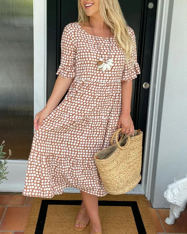 Blythea Ruffled Midi Dress