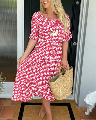 Blythea Ruffled Midi Dress
