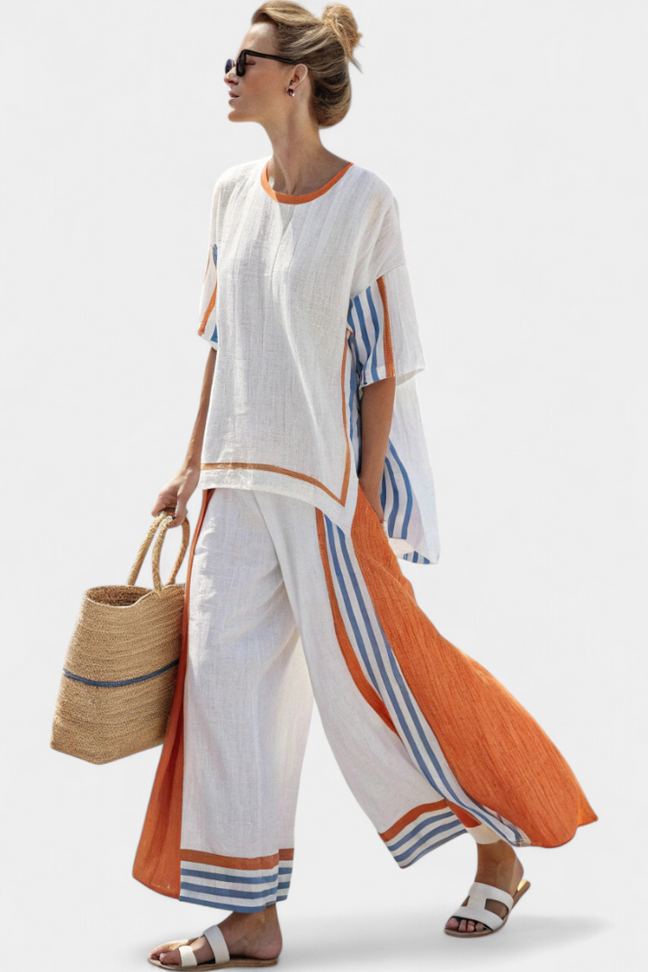 Mirthe Striped Oversized Two-Piece Set