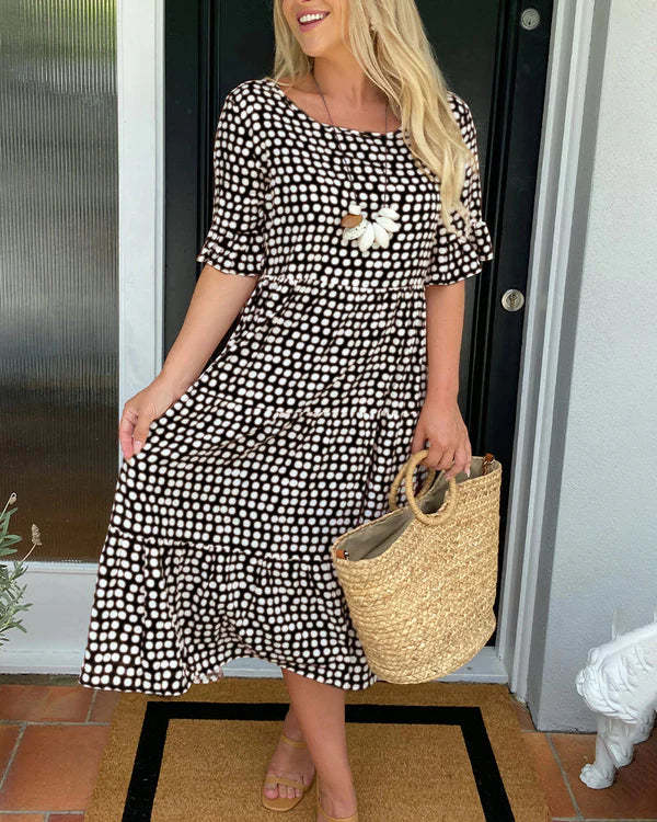 Blythea Ruffled Midi Dress