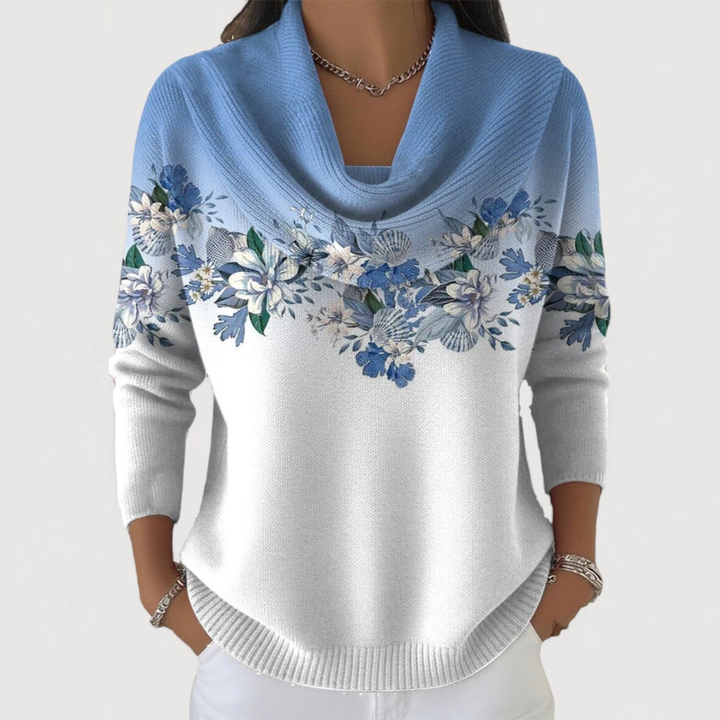 Amor Floral Soft Collar Pullover