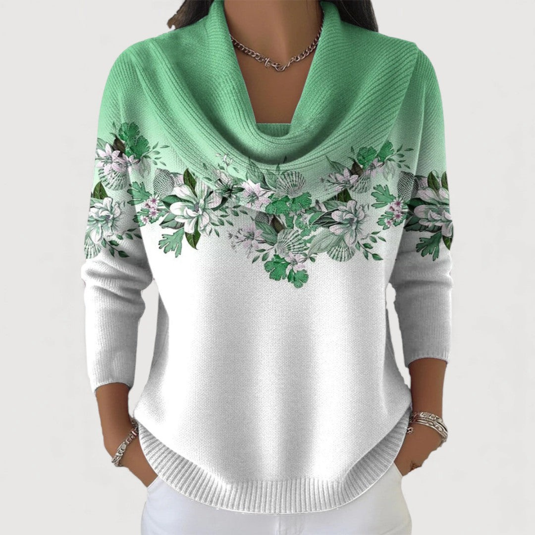 Amor Floral Soft Collar Pullover