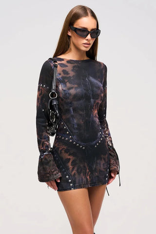 Chiaretta Leopard Mini Dress