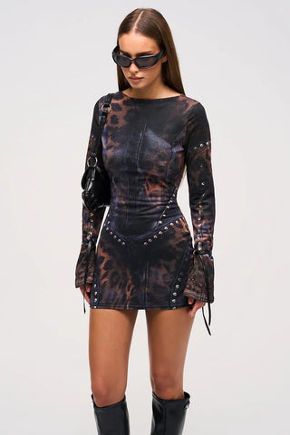 Chiaretta Leopard Mini Dress