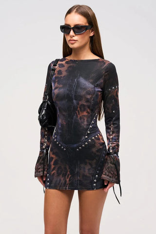 Chiaretta Leopard Mini Dress