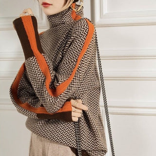 Malou Striped Turtleneck Sweater