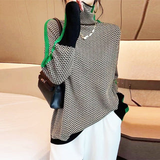 Malou Striped Turtleneck Sweater
