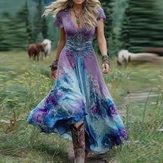 Celestine Floral Flowing Dress