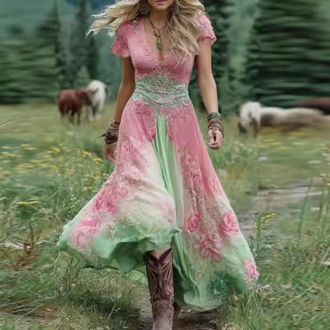 Celestine Floral Flowing Dress