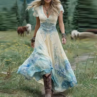 Celestine Floral Flowing Dress