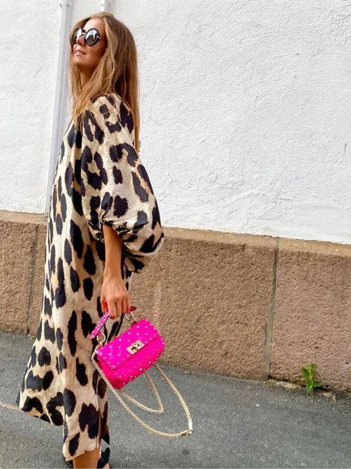 Lisa Leopard Print Dress