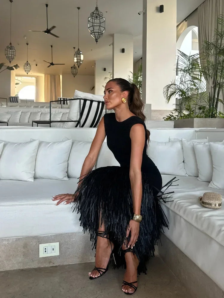 Ana Fringe Maxi Dress