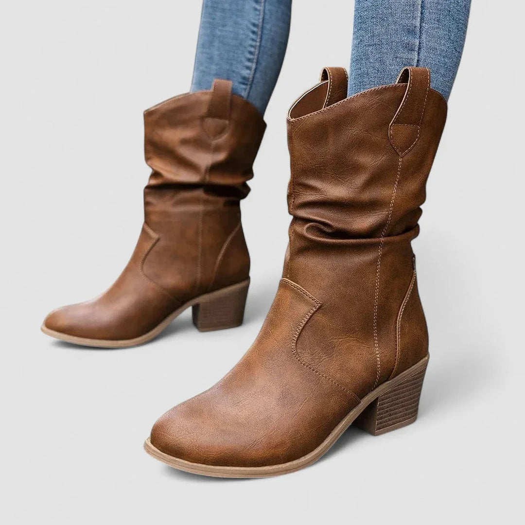 Vesper Orthopedic Leather-Look Boots
