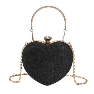 Iris Heart-Shaped Metallic Purse