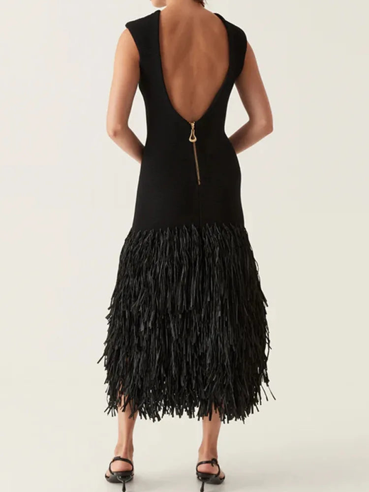 Ana Fringe Maxi Dress