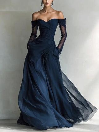 Robe longue Eleonora à épaules dénudées