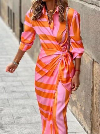 Amira Printed Wrap Dress