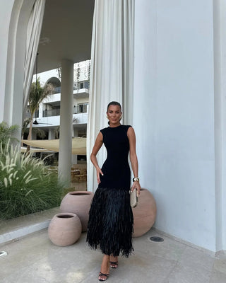 Ana Fringe Maxi Dress