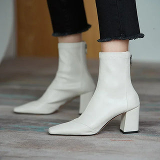 Refina Square Toe Ankle Boots