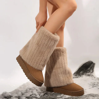 Raila Fur-Look Mid-Calf Boots