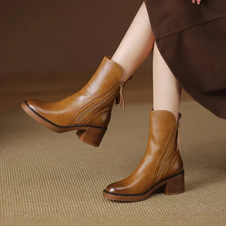 Gloria Leather-Look Ankle Boots
