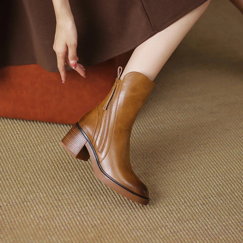 Grazia Double-Zip Ankle Boots