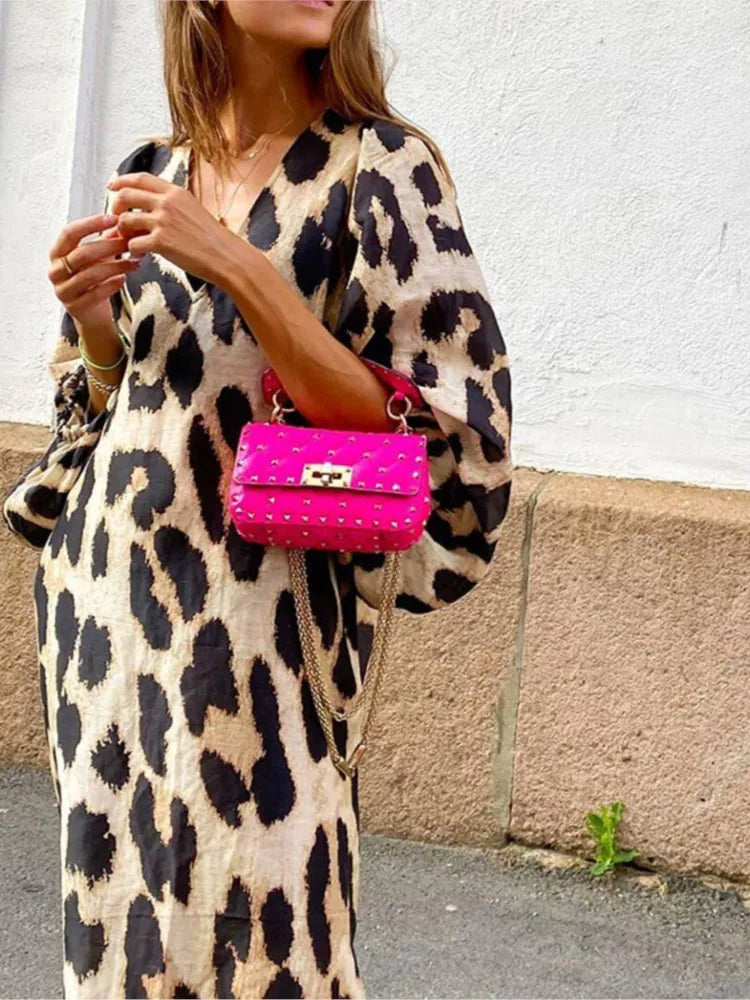 Lisa Leopard Print Dress