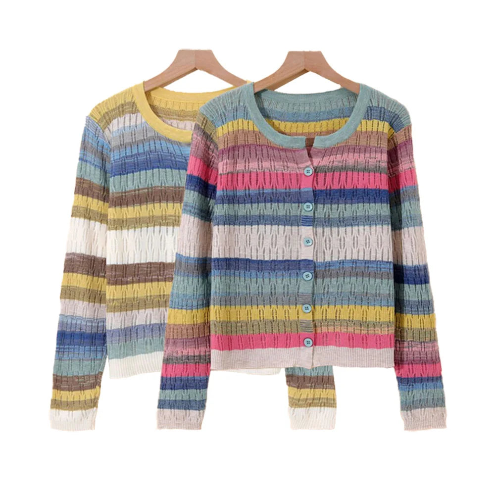 Myrna Vintage Striped Vest