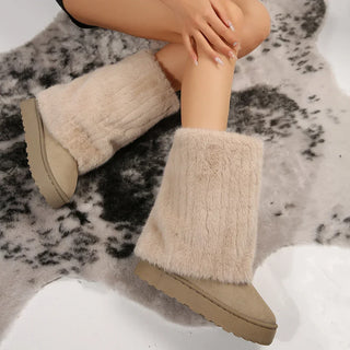 Raila Fur-Look Mid-Calf Boots