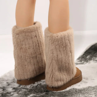Raila Fur-Look Mid-Calf Boots