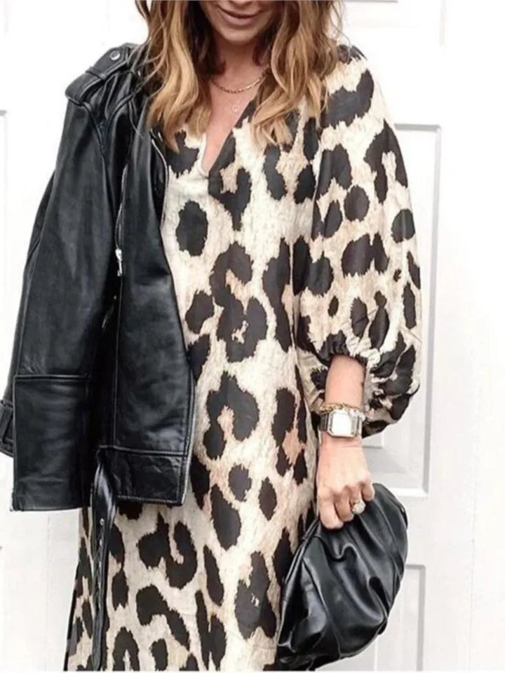 Lisa Leopard Print Dress