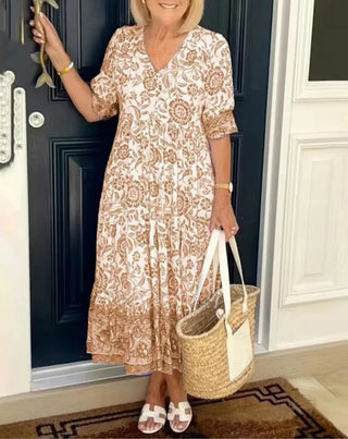 Aria Floral V-Neck Maxi Dress