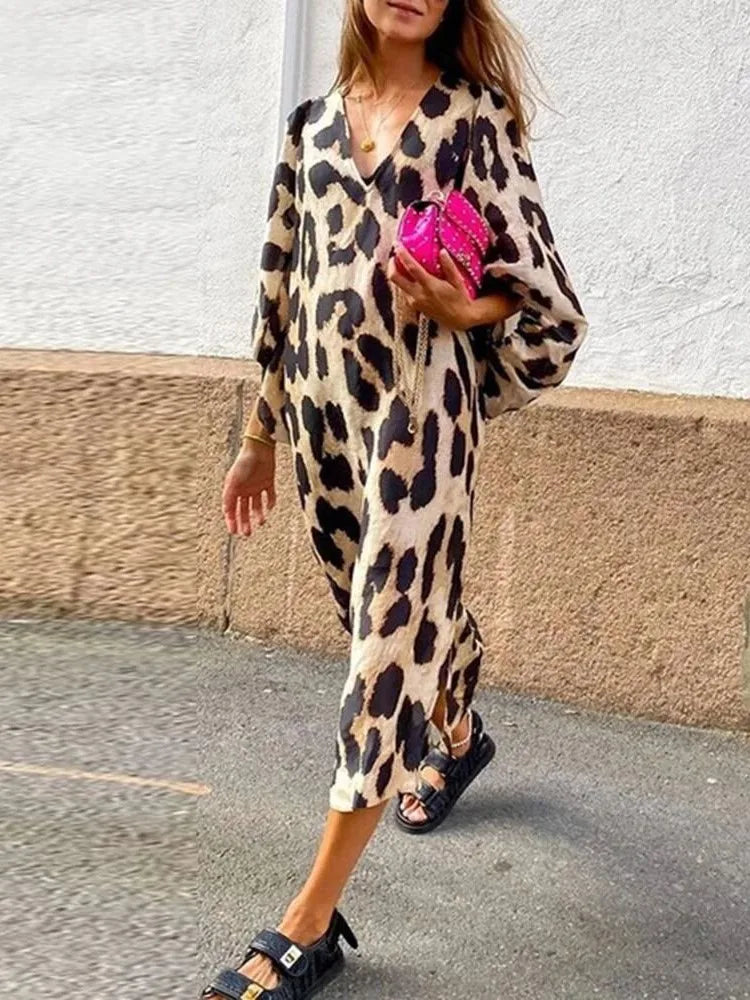 Lisa Leopard Print Dress