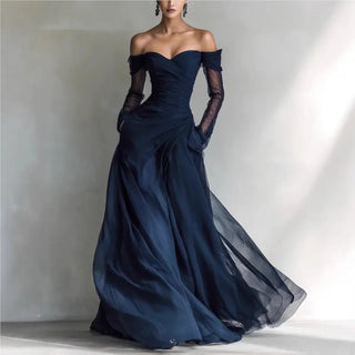 Robe longue Eleonora à épaules dénudées