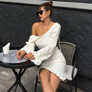 Ava Autumn V-Neck Midi Dress