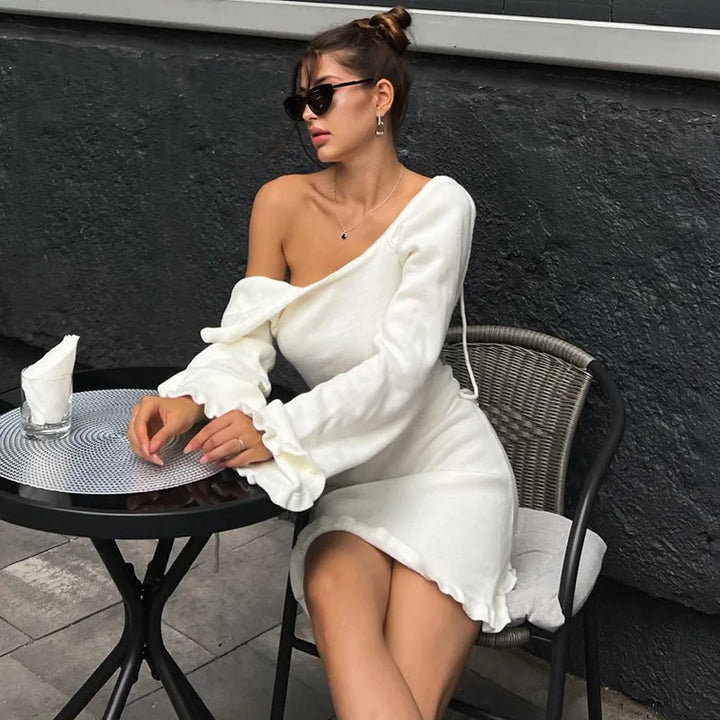 Ava Autumn V-Neck Midi Dress