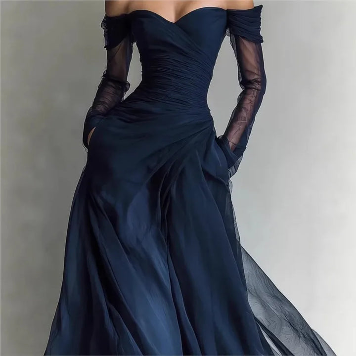 Robe longue Eleonora à épaules dénudées