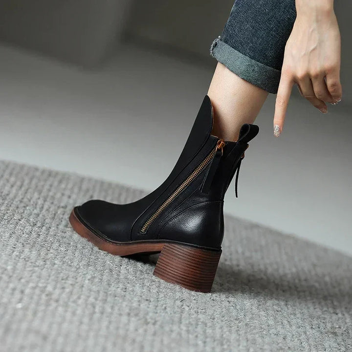 Grazia Double-Zip Ankle Boots