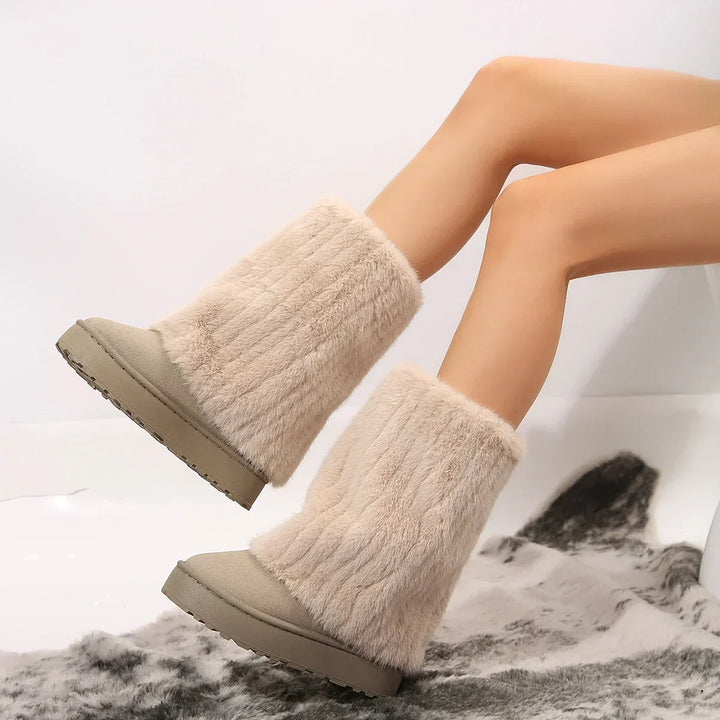 Raila Fur-Look Mid-Calf Boots