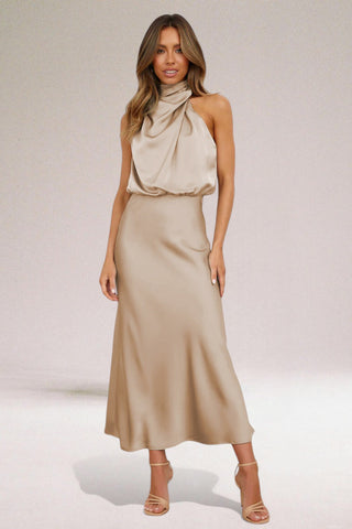 Flavia Glamorous Halter Dress