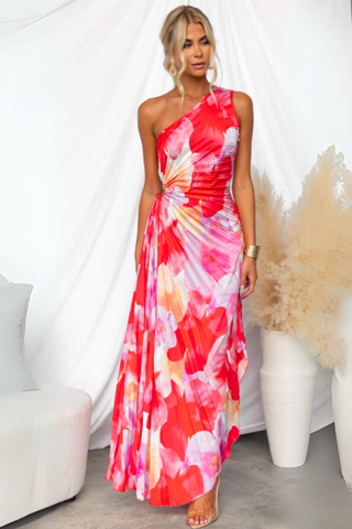 Parker Pleated One-Shoulder Summer Dress