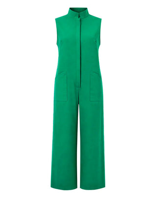 Sleeveless Stand Collar Wide Leg Jumpsuit