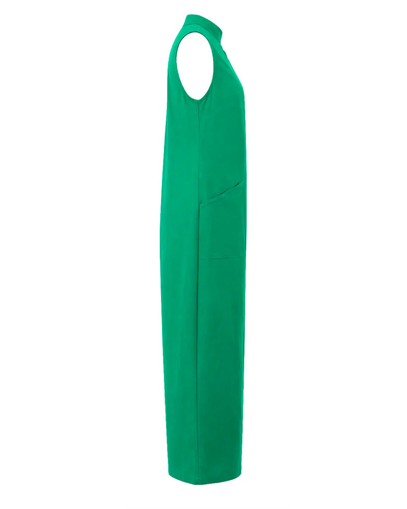 Sleeveless Stand Collar Wide Leg Jumpsuit