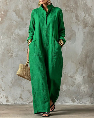 Loose Fit Long Sleeve Jumpsuit