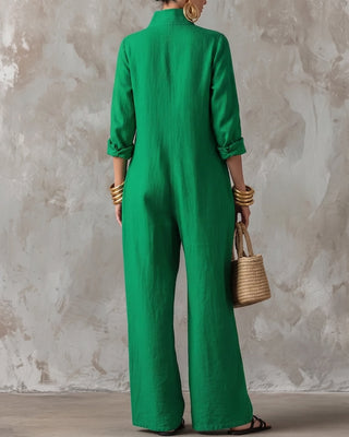 Loose Fit Long Sleeve Jumpsuit