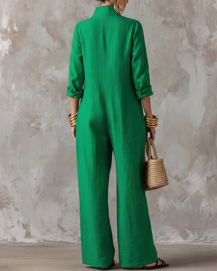Loose Fit Long Sleeve Jumpsuit