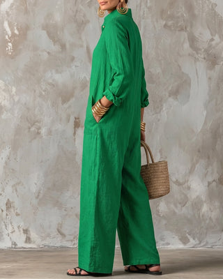 Loose Fit Long Sleeve Jumpsuit