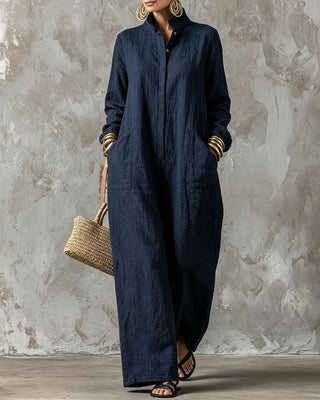 Loose Fit Long Sleeve Jumpsuit