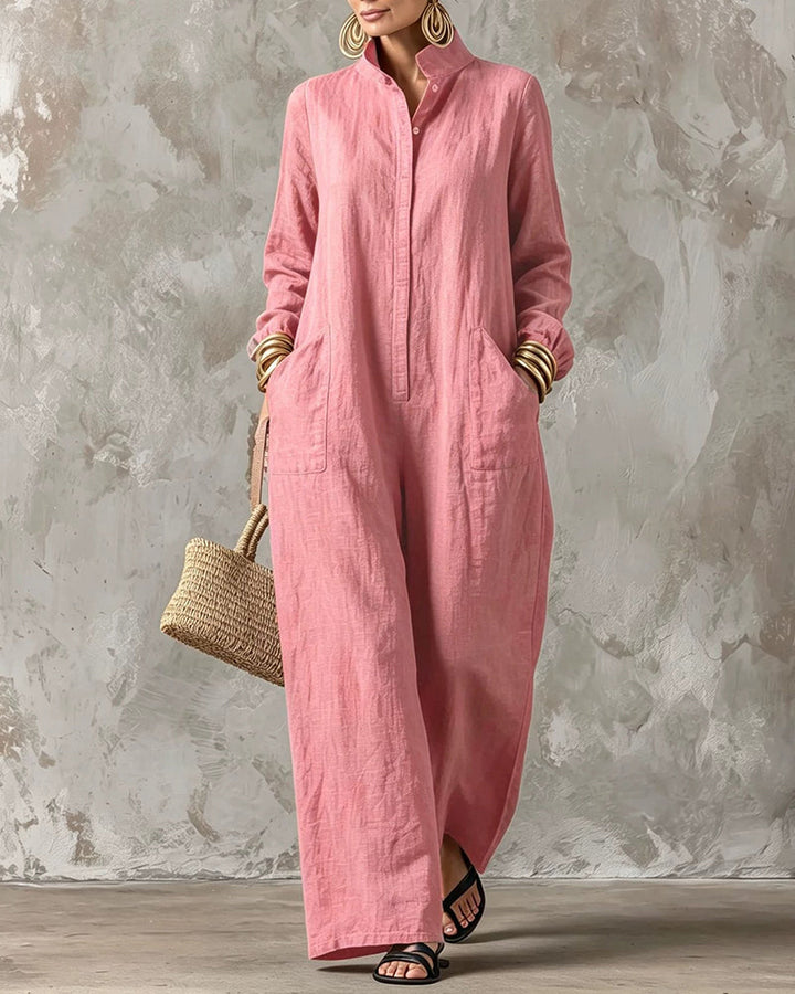 Loose Fit Long Sleeve Jumpsuit