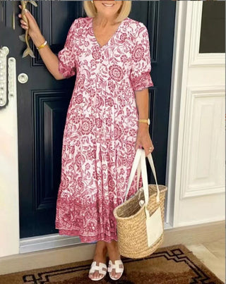Aria Floral V-Neck Maxi Dress